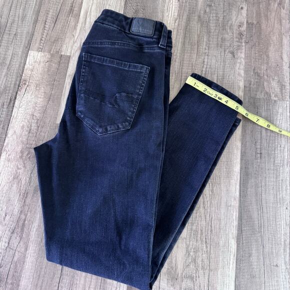 American Eagle Outfitters Women's CURVY Super High Rise Jegging Black Size 8 - Picture 3 of 9